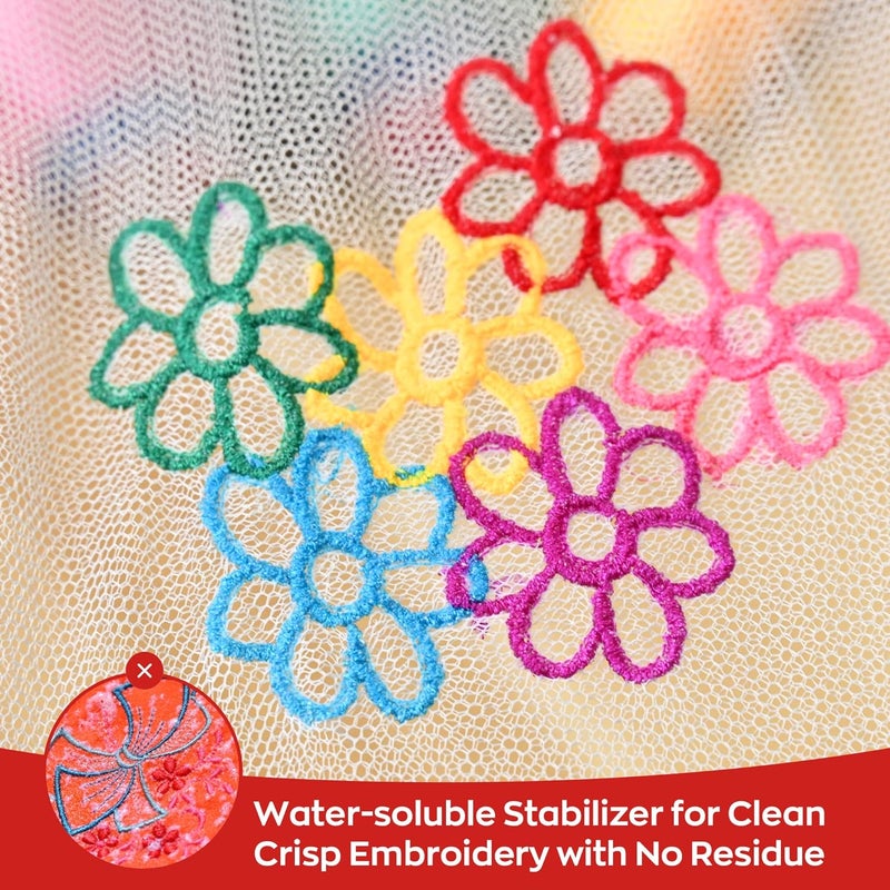Poolin Richword Printable 10PCS Sticky Water-Soluble Embroidery Stabilizer Sheets 8.5" x 11" Wash Away Embroidery Paper for Hand Embroidery, Topper for Home Machine Embroidery - Image 4
